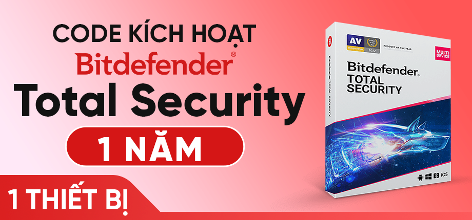 Bitdefender Total Security 1 năm 10 thiết bị - Code kích hoạt | Divine Shop